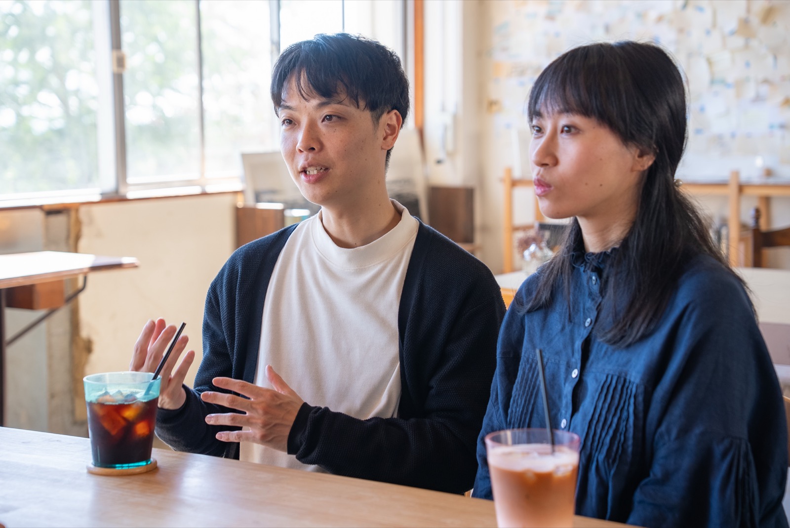 インタビューに答える向井さんご夫婦